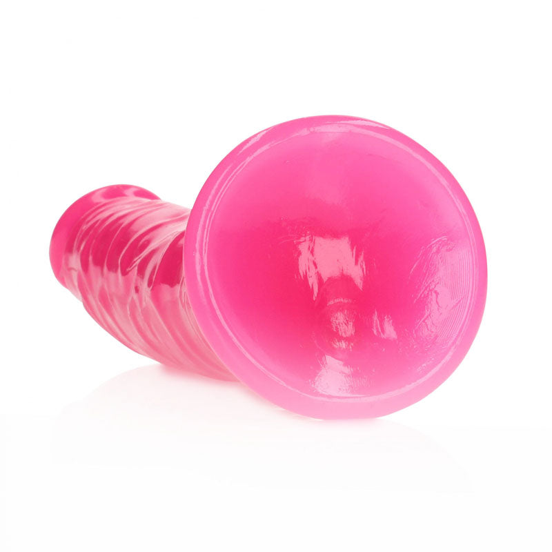REALROCK 18 cm Slim Glow in the Dark Neon - Pink - Glow in Dark Pink 18 cm (7'') Dong